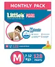 Little's Comfy Baby Pants Diapers Medium Size with Wetness Indicator and 12 hours Absorption, M (32 count) - (Pack of 4)