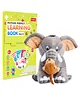 Babyhug Big Picture Learning Book Vol 2 Pack Of 4 with Baby Elephant Soft Toy with Attached Monkey