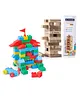 Pine Kids Junior Stacking & Tumbling Tower with Building Blocks Set Multicolour -72 Pieces