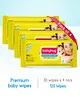 Premium Baby Lemon Wipes - 30 Pieces x 4 (pack of 4)