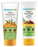 mamaearth Ubtan Natural Face Wash with Turmeric & Saffron - 100 ml AND mamaearth Onion Hair Fall Shampoo with Onion Oil & Plant Keratin - 250 ml
