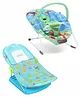Babyhug Light Weight Comfy Bouncer With Music & Calming Vibrations Animal Print - Blue Green (Without Toys) and Babyhug Bubble Joy Bather Aquatic Print - Blue