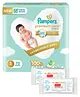 Pampers Premium Care Pants, Small size baby diapers (S), 70 Count, Softest ever Pampers pants & Babyhug Advanced 99 Water Wipes - 72 pieces - (Pack of 2)