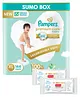 Pampers Premium Care Pants, Extra Large size baby diapers (XL), 144 Count, Softest ever Pampers pants & Babyhug Advanced 99 Water Wipes - 72 pieces - (Pack of 2)