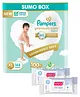 Pampers Premium Care Pants Baby Diapers Extra Large - 144 Pieces & Babyhug Daily Moisturising Milk Wipes - 24 Pieces - (Pack of 2)