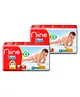 Niine Baby Diaper Pants Medium Size for Overnight Protection with Rash Control - 34 Pants - (Pack of 2)