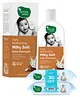 Mother Sparsh 99 % Pure Water (Unscented) Baby Wipes. Pack of 2 - 72 Pieces Super Saver Pack & Daily Moisturizing Milky Soft Baby Shampoo - 200 ml