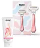 Plush Hair Removal Cream & Plush 5 Blade Body Razor for Women with Aloe Vera Lubricating Strip - Pink