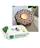 Mother Sparsh Baby Plant Powered Natural Baby Wipes With Cucumber Extract - 60 Pieces and Aesthetic Living Surajmukhi Wooden T Light Holder with a pack of 6 soywax t light candles 350 g