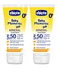 Chicco Baby Moments Mineral Sun Cream SPF 50 - 75 gm (Pack of 2)