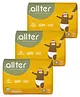 Allter Organic Bamboo Feet Print Taped Diapers For Medium Size - 28 Pieces(Pack of 3)