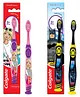 Colgate Baby Batman Toothbrush With Extra Soft Bristles & Tongue Cleaner Black-Yellow & Barbie Toothbrush with Extra Soft Bristles With Tongue Cleaner - Pink & Purple