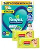 Pampers All round Protection Pants diapers (XXL) 42 Count,15-25kg, 360 degree Lotion with Aloe Vera and Babyhug Premium 98% Water Baby Wet Wipes with Moisturising Aloe Vera - 80 Pieces