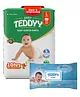 Teddyy Baby Easy Pant Diapers Large 62 pieces and Teddyy Baby Wet Wipes With Lid - 72 Pieces