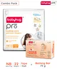 BabyhugPro Bubble Care Premium Tape Style Diaper for New Born (NB) Size - 22 Pieces & BabyhugPro Sensitive pH 5.5 Peach Milk Bathing Bar - 75 g