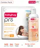 BabyhugPro Bubble Care Premium Tape Style Diaper Newborn (NB) Size - 86 Pieces & BabyhugPro Sensitive pH 5.5 Peach Milk Lotion - 100 ml