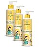 Pure Aura Baby Shampoo Pack of 3 (200ml Each) | Tear-Free, Gentle Cleansing for Soft, Shiny Baby Hair