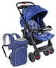 Babyhug Wander Buddy Stroller - Blue AND Babyhug Comfort Nest 3 Way Baby Carrier - Navy Blue