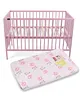 Babyhug Visby Wooden Cot & Mattress Floral Design