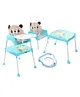 Babyhug Premium Potty Seat AND Babyhug 3 in 1 Play & Grow High Chair With 5 Point Safety Harness & Anti-Slip Base (Blue)