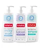 Babyhug Combo of Daily Milky Wash, Shampoo & Lotion Complete Care  - 400ml