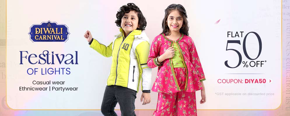 Avail 50% off on Kids Fashion Wear