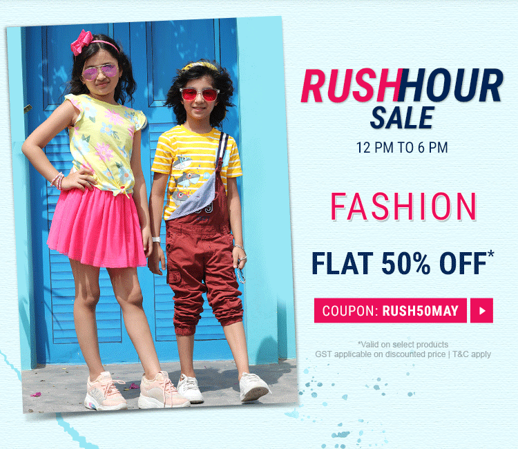 [Till 6PM] 50% Off on Rush Hour Sale
