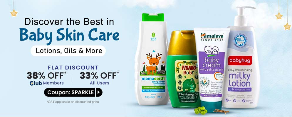 Get Upto 38% Discount on Baby Skincare Products