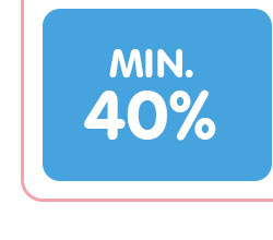 Min. 40% Min. 40%