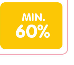 Min. 60% Min. 60%