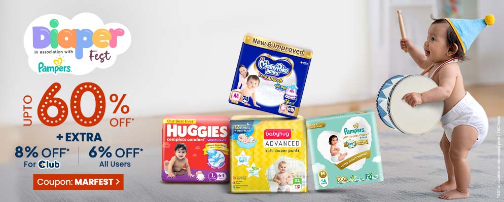 Get Up To 60% OFF on Baby Diaper