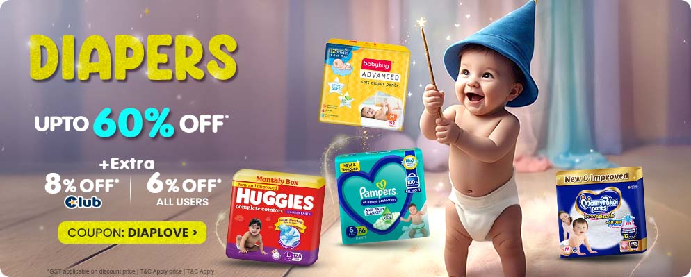 Up To 8% OFF on Baby Diapers