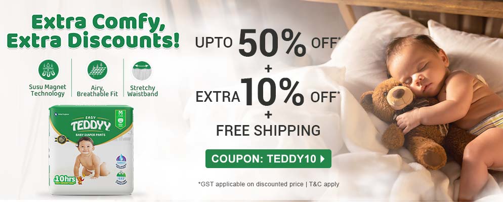 Get Extra 10% OFF on Teddyy Wipes For Babies