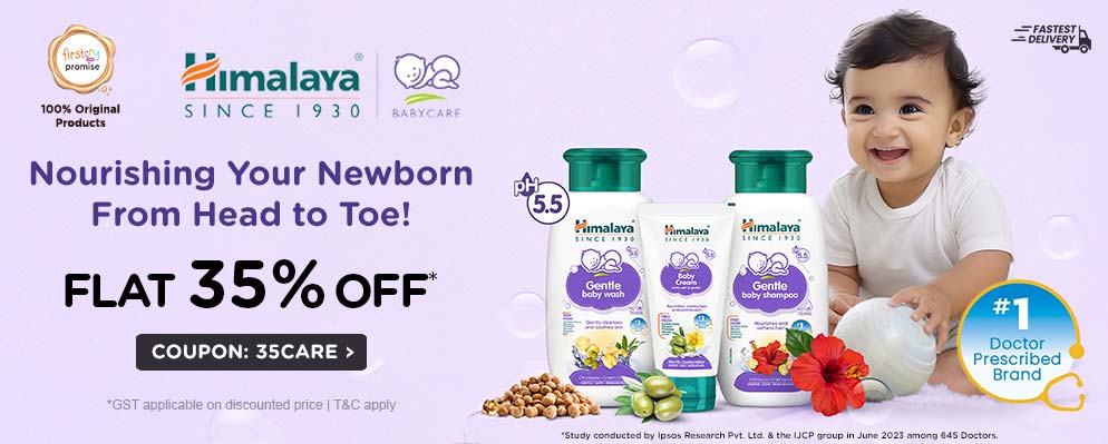 Get flat 35% discount on himalaya baby range