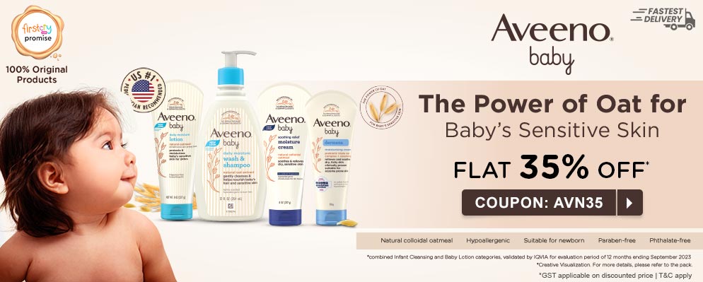 35% off on Select Aveeno Baby Care Range