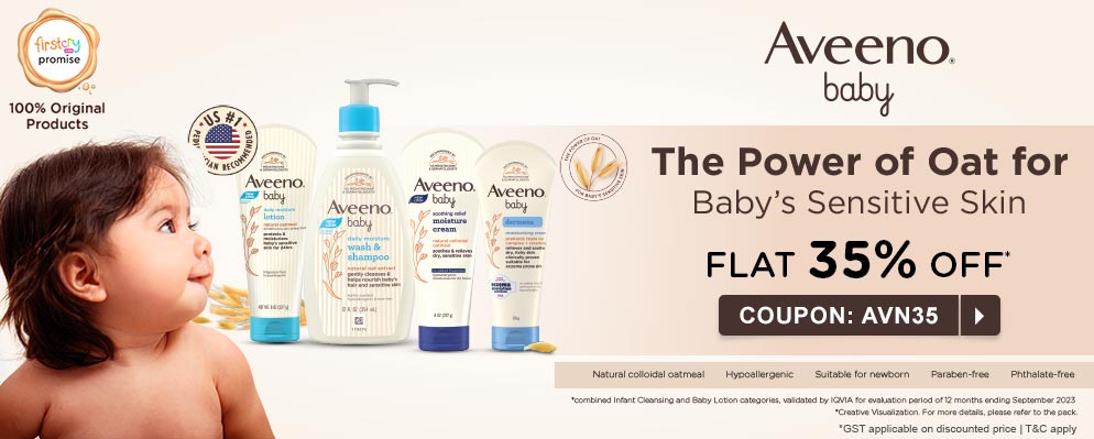 Flat 35% Off on Aveeno Baby Care Product