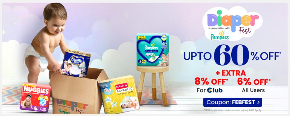 Get Extra 8% Off on Kids Diaper