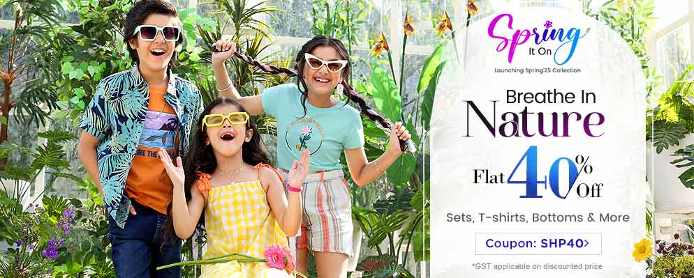 Flat 40% off on Spring Fashion For Kids