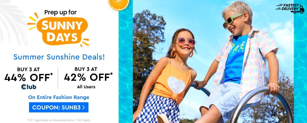 Get Flat 42% OFF on Bestselling Baby and Kids Fashion