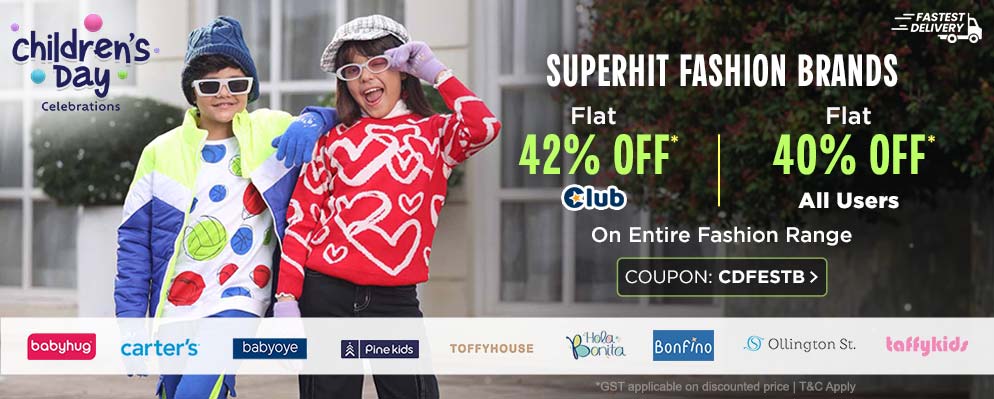 Get Flat 40% Discount on Trendy Kids Fashionwear Collection