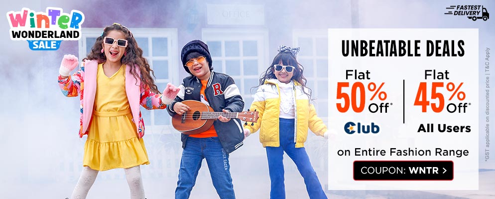 Avail 45% Discount on Winterwear for Kids