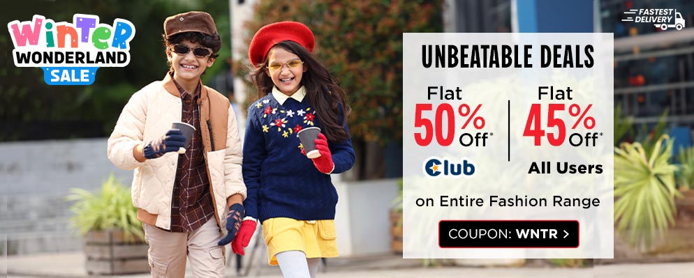 Avail Up To 45% OFF on Kids Fashion Range