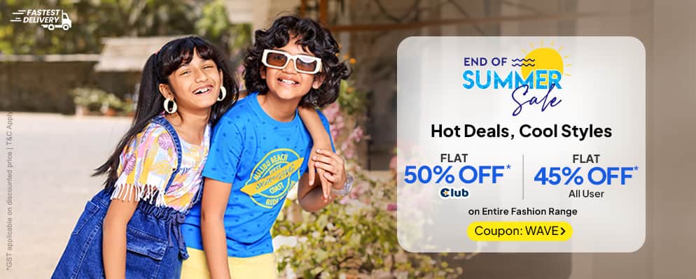 Avail Flat 45% off on Kids Fashion