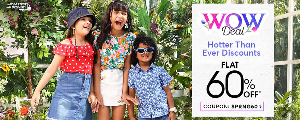 Get Flat 60% Off on Kids Clothing