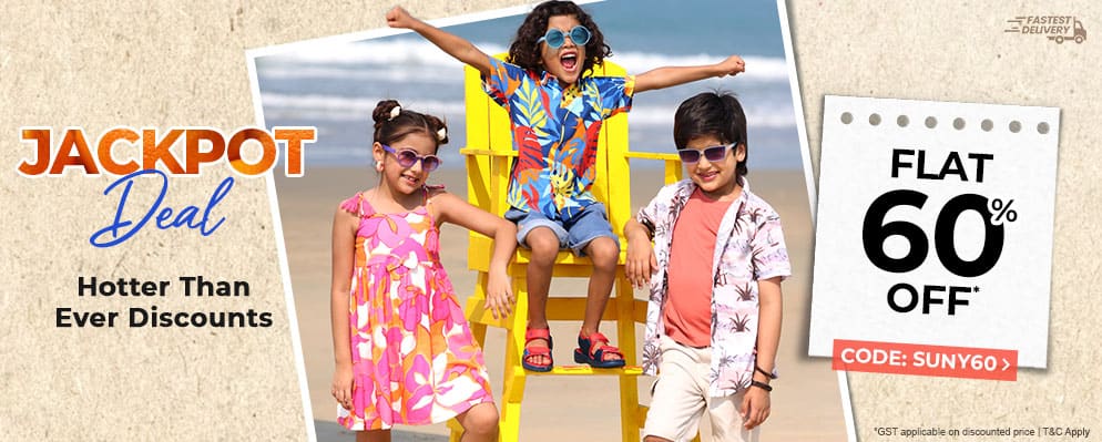 Avail Flat 60% Discount on Kids Fashion Wear