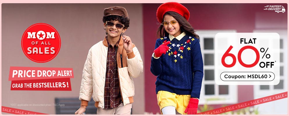 Flat 60% Discount on Kids Fashion