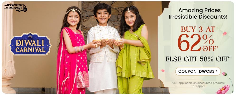 Buy 3 Get 62% Off on Top Selling Kids Fashion