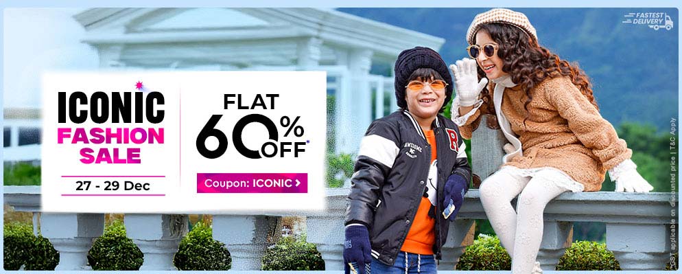 ICONIC Fashion Sale – Get Flat 60% Discount on Kids Fashion