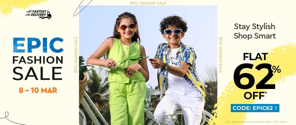 Epic Fashion Sale – Get 62% OFF on Select Kids Fashion Wear