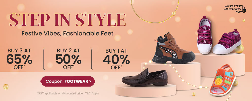 Avail Buy 3 Get 65% Off on Bestselling Footwear